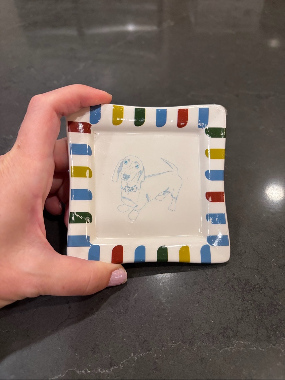 Anthropologie Dog Hobbies Dachsund Trinket Dish - Picture 2 of 6